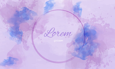 Invitation template for the event. With the use of watercolor spots.