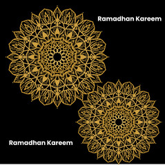 Background template with mandala pattern design illustration