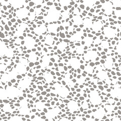 Abstract modern leopard seamless pattern. Animals trendy background. Beige and black decorative vector stock illustration for print, card, postcard, fabric, textile. Modern ornament of stylized skin