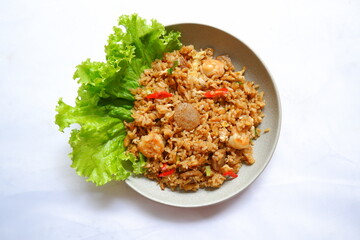 a plate of fried rice