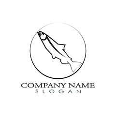 salmon fish logo template, creative vector symbol