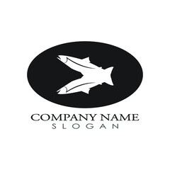 salmon fish logo template, creative vector symbol