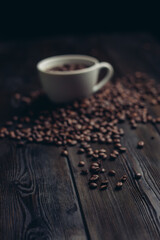 coffee beans cup aroma morning Arabica drink