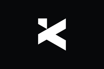 KT logo letter design on luxury background. TK logo monogram initials letter concept. K icon logo design. K elegant and Professional letter icon design on black background. K KT TK