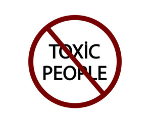 No toxic people vector icon.  Editable stroke. Symbol in Line Art Style for Design, Presentation, Website or Apps Elements, Logo. Pixel vector graphics - Vector