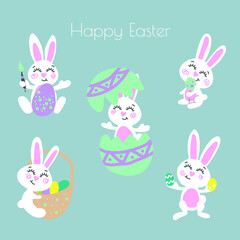 Cute Easter Bunny Adventure Set