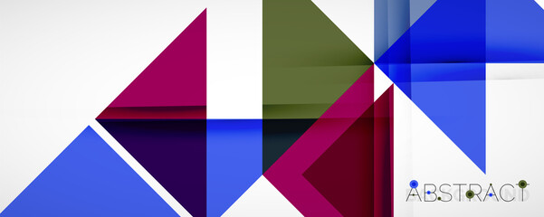 Set of vector triangle geometric backgrounds. Vector illustration for covers, banners, flyers and posters and other designs