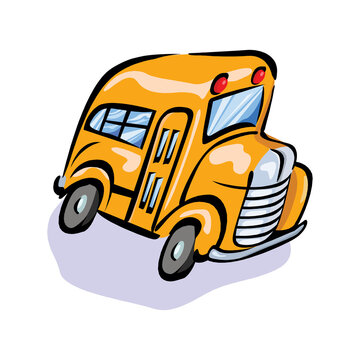 School bus vector illustration isolated on a white background in EPS10