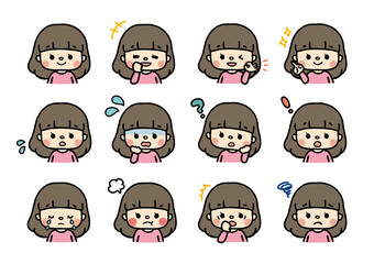 表情セット　女の子　1