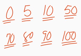 テストの点数のイラスト素材