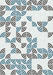 Abstract Geometric Pattern generative computational art illustration