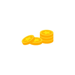 Animation gold coin For video games, a pile of gold coins, money spent on game items, gold for game design, money, coins. Which is a vector illustration