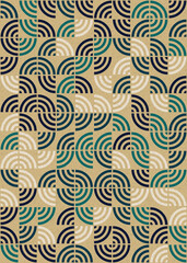 Fototapeta premium Abstract Geometric Pattern generative computational art illustration