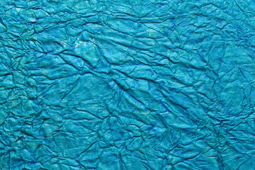 Beautiful cyan or teal color handmade paper texture with veins and fibers. Useful for background, 3d rendering.