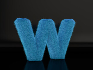 Fur letter W