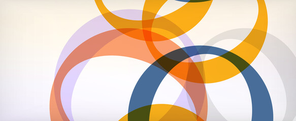 Ring geometric shapes, o letter repetition wallpaper. Abstract background for business or technology presentations, internet posters or web brochure covers