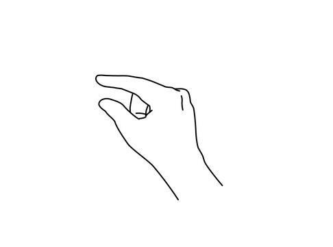 つまむ手 Stock Vector Adobe Stock