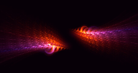 3D rendering abstract colorful fractal light background