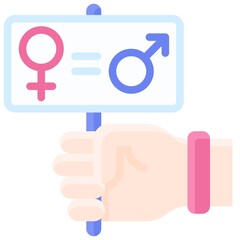 Hand holding Sign icon, International Women's Day related vector