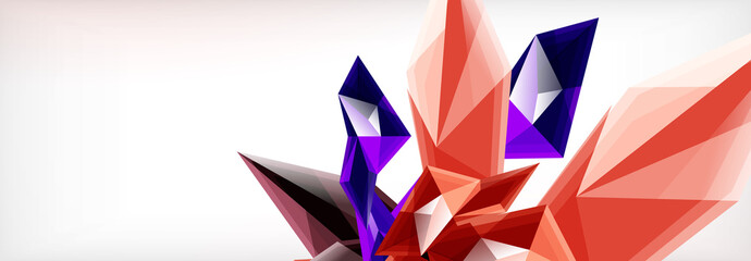Obraz premium Vector 3d triangles and pyramids abstract background for business or technology presentations, internet posters or web brochure covers