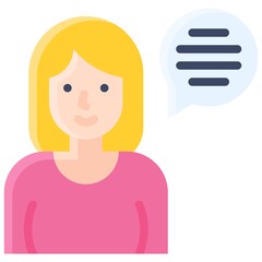 Women's free speech icon, International Women's Day related vector