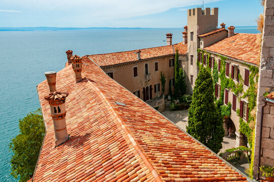 Duino castle on the Adriatic sea coast