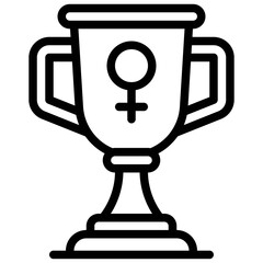 Trophy icon, International Women's Day related vector