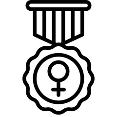Medal icon, International Women's Day related vector