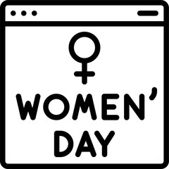 Application Window icon, International Women's Day related vector