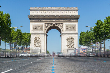 Fototapeta na wymiar Arch of Triumph in Paris in France