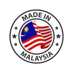 Made in Malaysia icon. Stamp sticker. Vector illustration