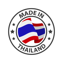 Made in Thailand icon. Stamp sticker. Vector illustration