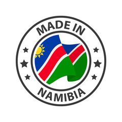 Made in Namibia icon. Stamp sticker. Vector illustration