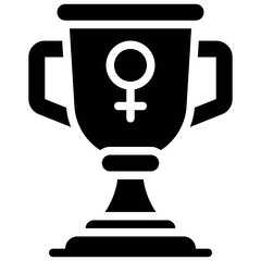 Trophy icon, International Women's Day related vector