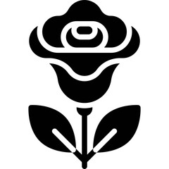 Rose icon, International Women's Day related vector