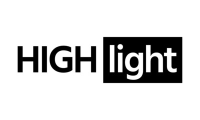 High Light Text Logo Design for print or use as poster, card, flyer or T Shirt