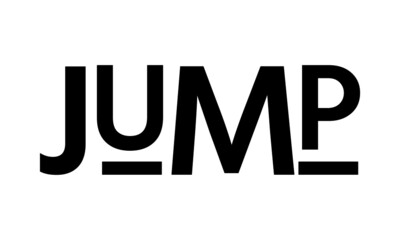 Jump Text Logo Design for print or use as poster, card, flyer or T Shirt
