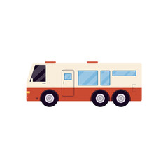 Camping trailer for family travel, journey, adventure a flat vector illustration