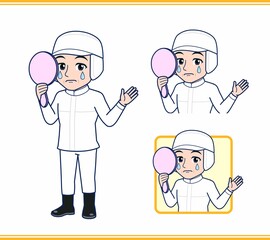 防護服を着た男性