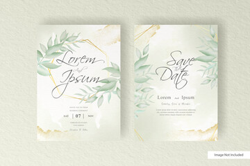 Watercolor and Greenery Wedding Invitation stationery