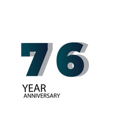 Anniversary Vector Template Design Illustration Blue Elegant White Background