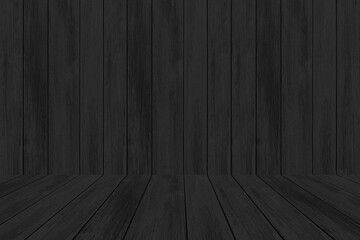 Old wooden fence and old black vintage wooden floor pattern and seamless background