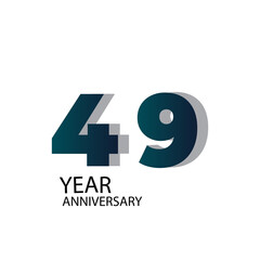 Year Anniversary Vector Template Design Illustration Blue Elegant White Background