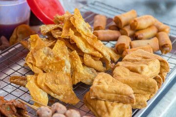Hot dog fried street food