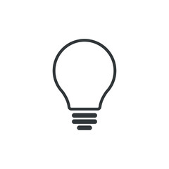 Light bulb isolated on white background. Idea concept. Vector illustration in flat style

