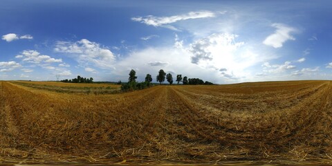 Fototapeta premium LAte Summer Countryside landscape HDRI Panorama