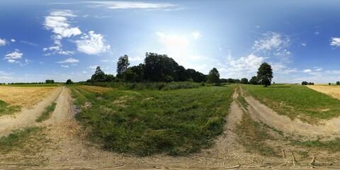 Late Summer Rural Landscape HDRI Panorama