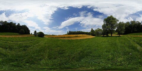 Obraz premium LAte Summer Countryside landscape HDRI Panorama