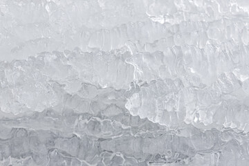 Background from ice. The structure of frozen water. Texture