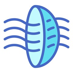 Contact lens icon. Outline contact lens vector icon for web design isolated on white background